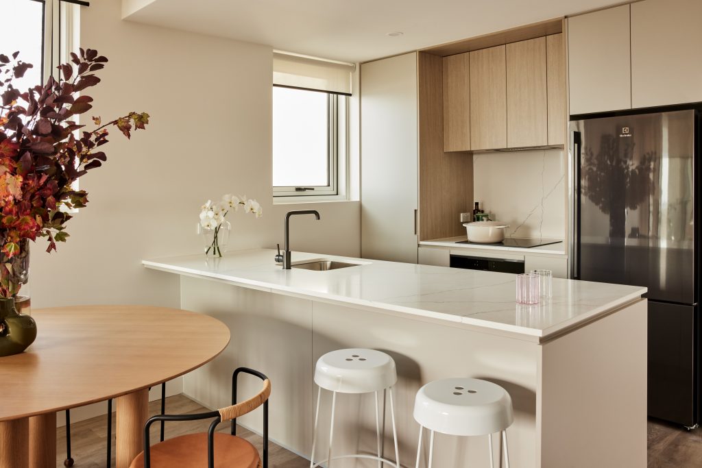 Kitchen in 1 Bedroom at Fitzroy & Co