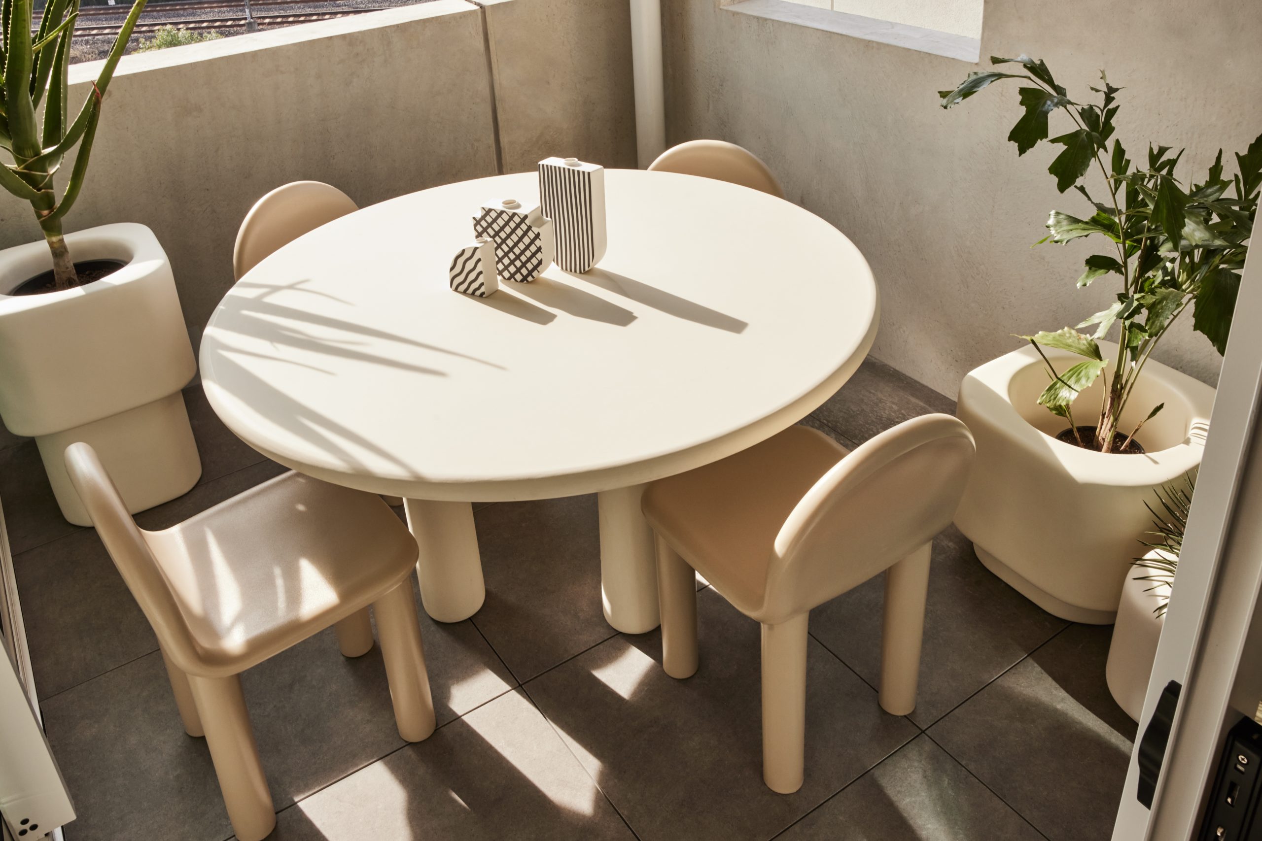 Balcony table at Fitzroy & Co - 1 bedroom