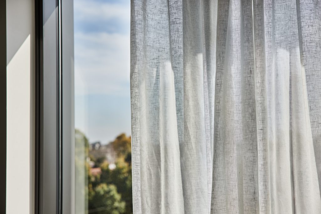 Sheer curtains at Fitzroy & Co