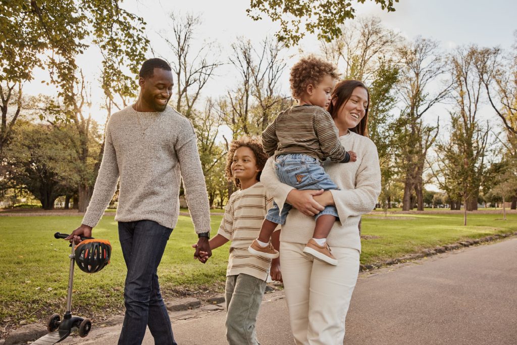 Family in park near Fitzroy & Co